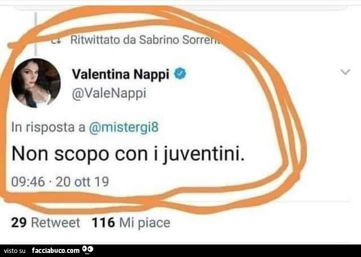 Valentina Nappi: non scopo con i juventini