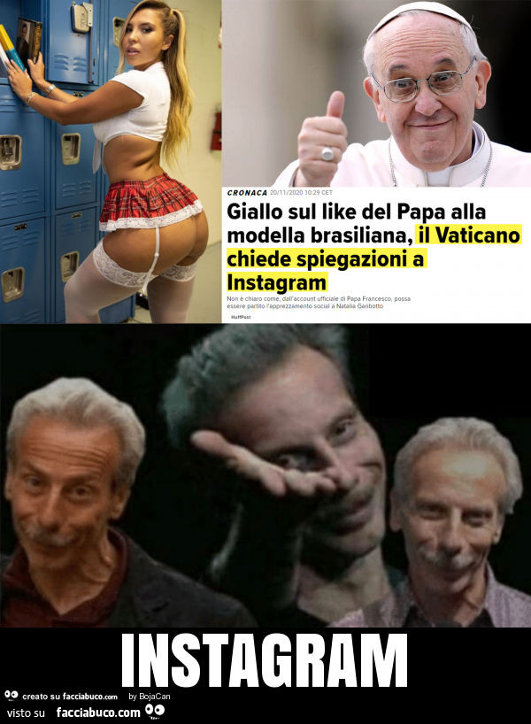Papa modella instagram like meme