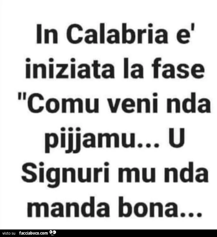 In Calabria è iniziata la fase