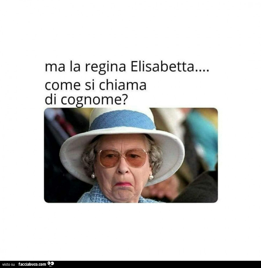Ma la regina elisabetta come si chiama di cognome?