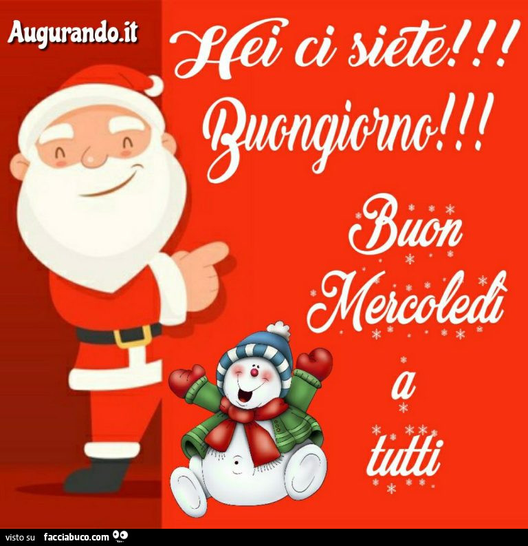 Hei ci siete! Buongiorno! Buon Mercoledì a tutti
