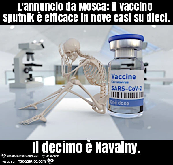 L'annuncio da mosca: il vaccino sputnik è efficace in nove casi su dieci