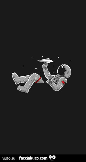 Aeroplanino di carta dell'astronauta