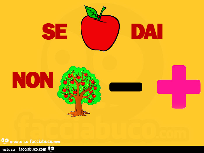 Alberi di mele. Se mela dai non melo meno più