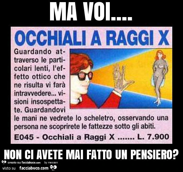 Ma voi&hellip; non ci avete mai fatto un pensiero?