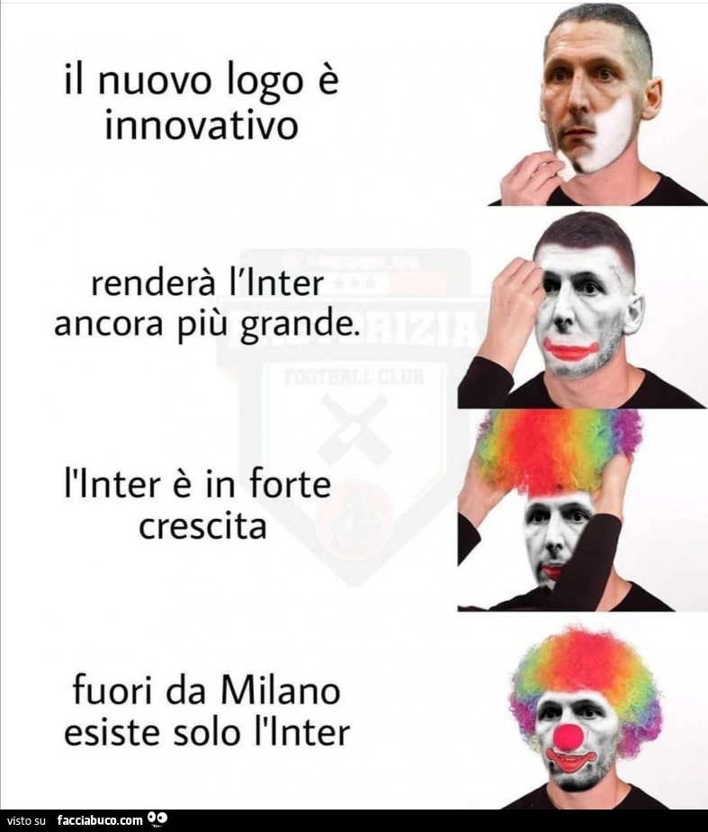Il nuovo logo è innovativo renderà l'inter ancora più grande. L'inter è in forte crescita fuori da milano esiste solo l'inter