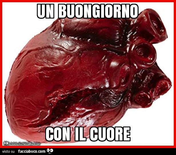 Un buongiorno con il cuore