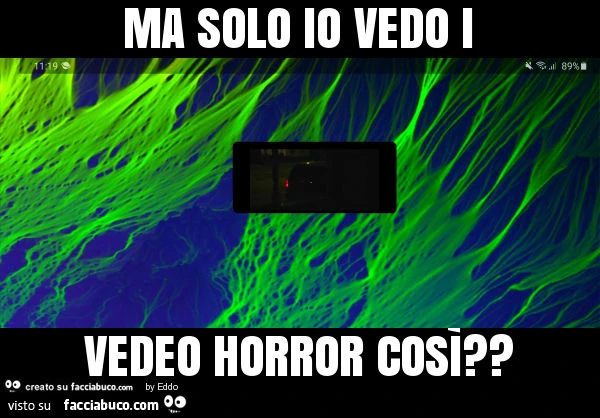 Ma solo io vedo i vedeo horror così?