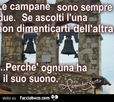 Ascoltare le due campane