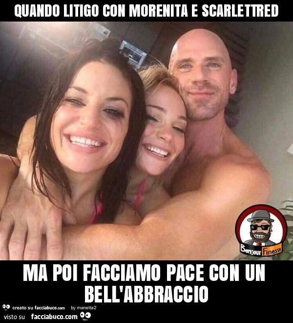 Quando litigo con morenita e scarlettred ma poi facciamo pace con un bell'abbraccio