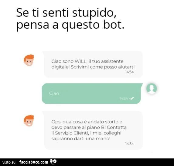 Se ti senti stupido, pensa a questo bot
