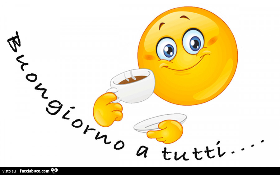 Emoji buongiorno a tutti
