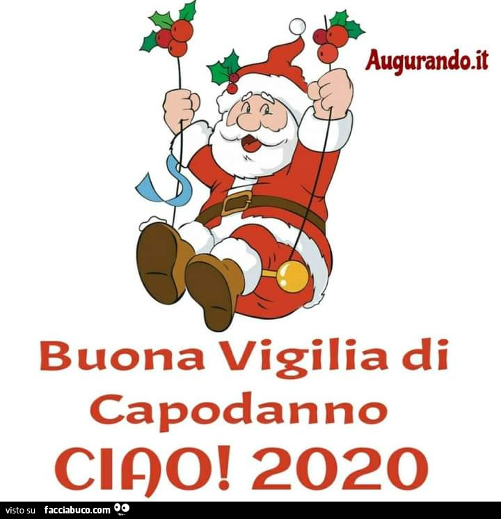 Buona vigilia di capodanno ciao 2020