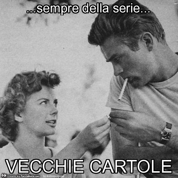 Sempre della serie&hellip; vecchie cartole