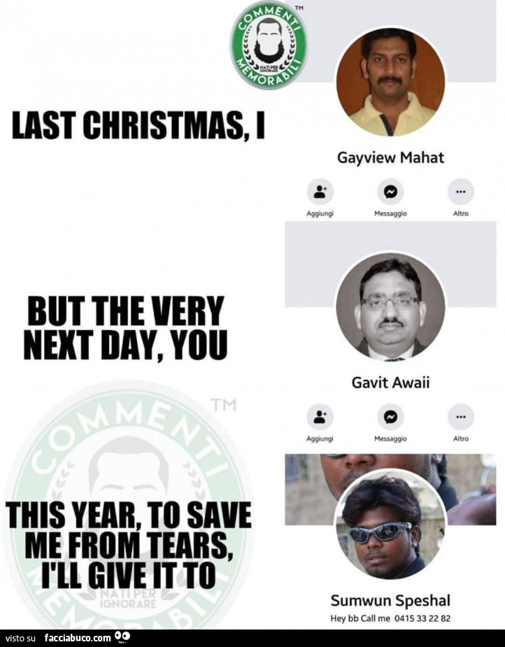 Last christmas, i Gayview Mahat