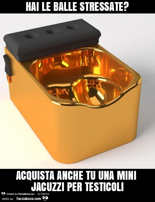 Hai le balle stressate? Acquista anche tu una mini jacuzzi per testicoli