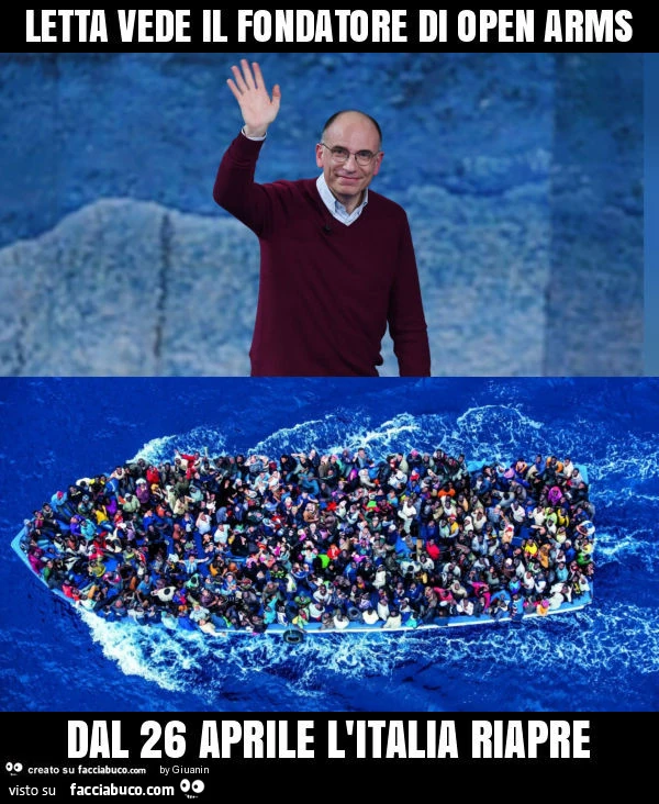 Letta vede il fondatore di open arms dal 26 aprile l'italia riapre