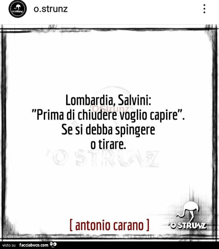 Lombardia, salvini: prima di chiudere voglio capire. Se si debba spingere o tirare