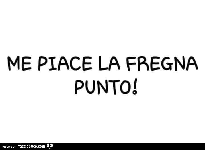 Me piace la fregna punto