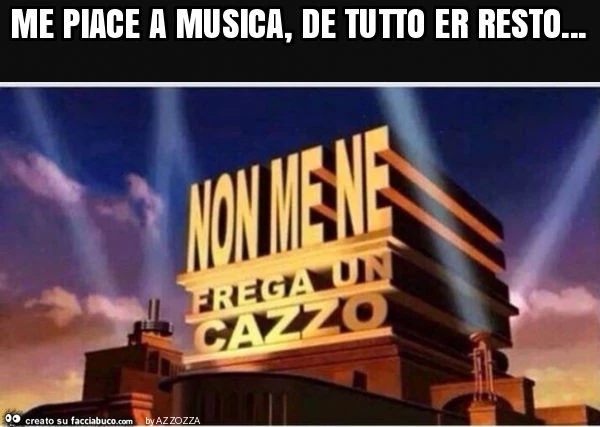 Me piace a musica, de tutto er resto