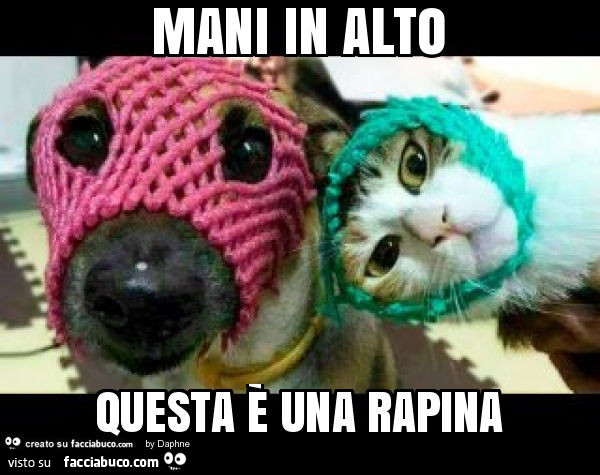 Mani in alto questa è una rapina