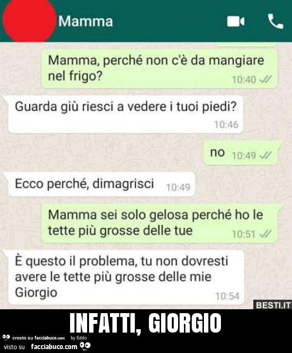 Infatti, giorgio