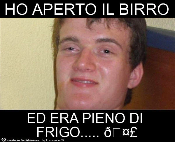 Ho aperto il birro ed era pieno di frigo&hellip; 🤣