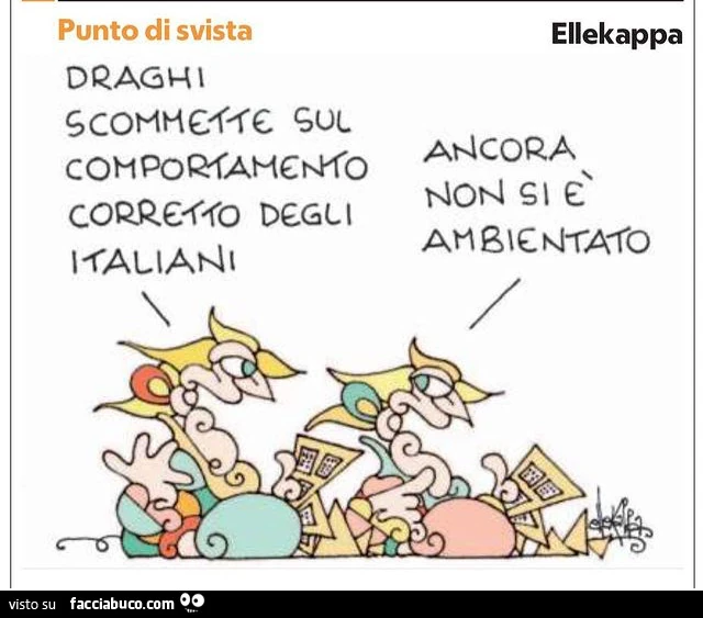 Draghi scommette sul comportamento corretto degli italiani. Ancora non si è ambientato