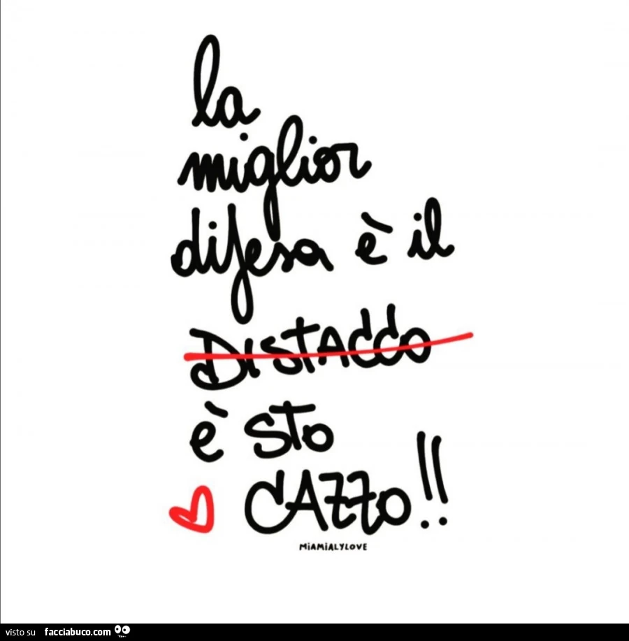 La miglior difesa è sto cazzo