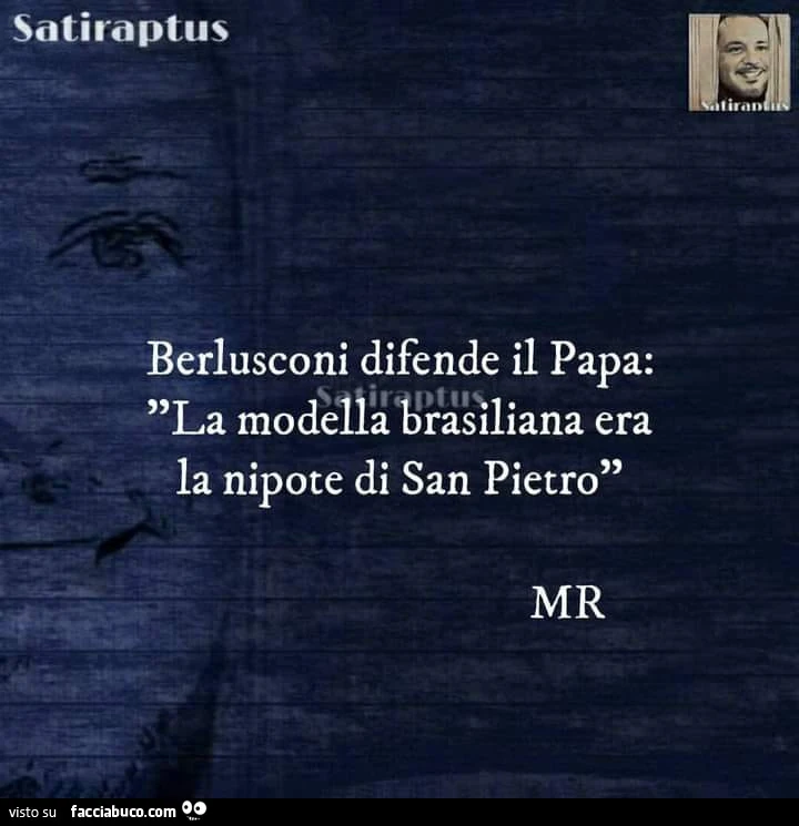 Berlusconi difende il papa: la modella brasiliana era la nipote di san pietro