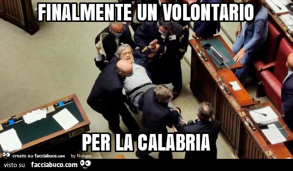 Finalmente un volontario per la calabria