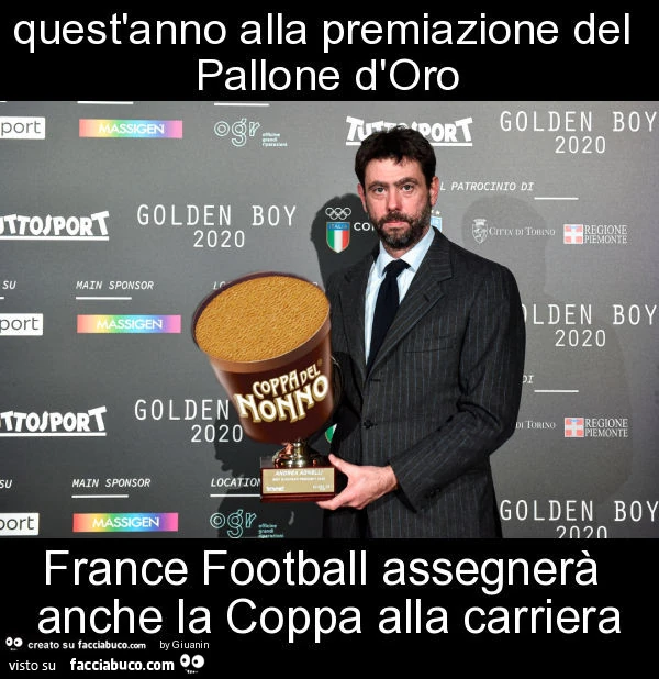 Quest'anno alla premiazione del pallone d'oro france football assegnerà anche la coppa alla carriera