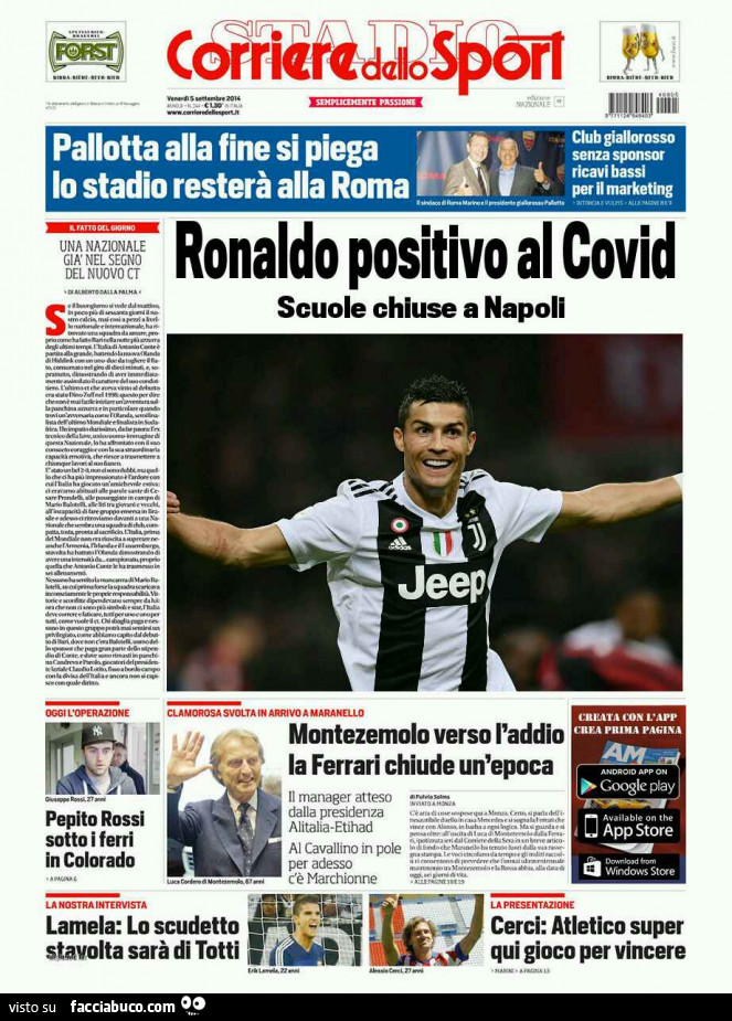Ronaldo Positivo Al Covid Scuole Chiuse A Napoli Facciabuco Com