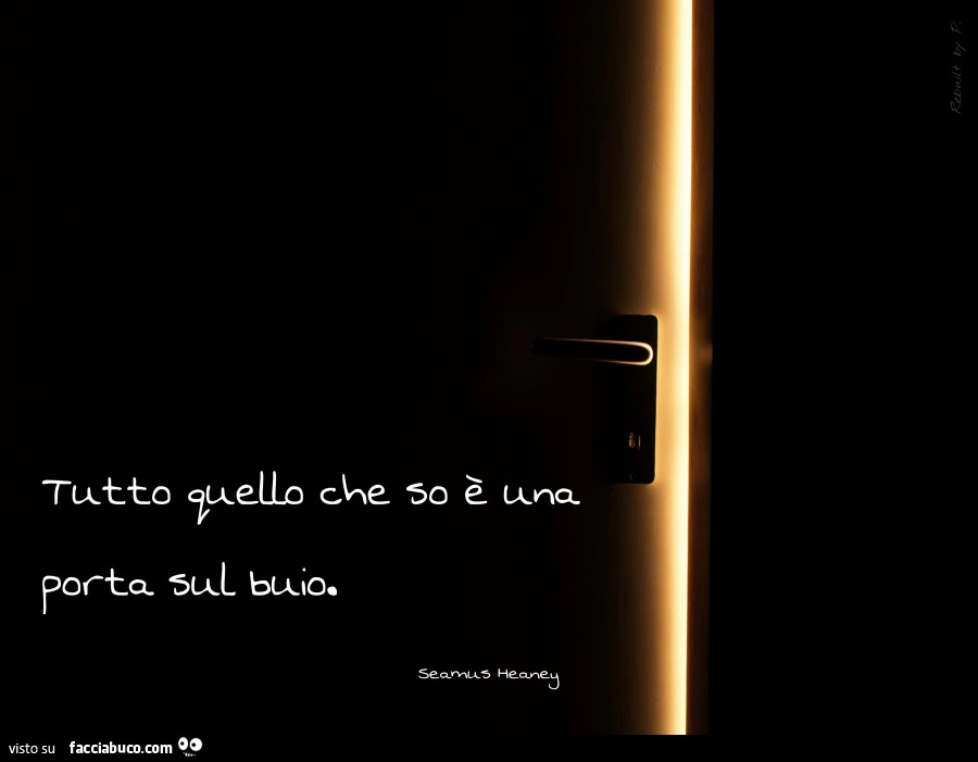 Tutto quello che so è una porta sul buio