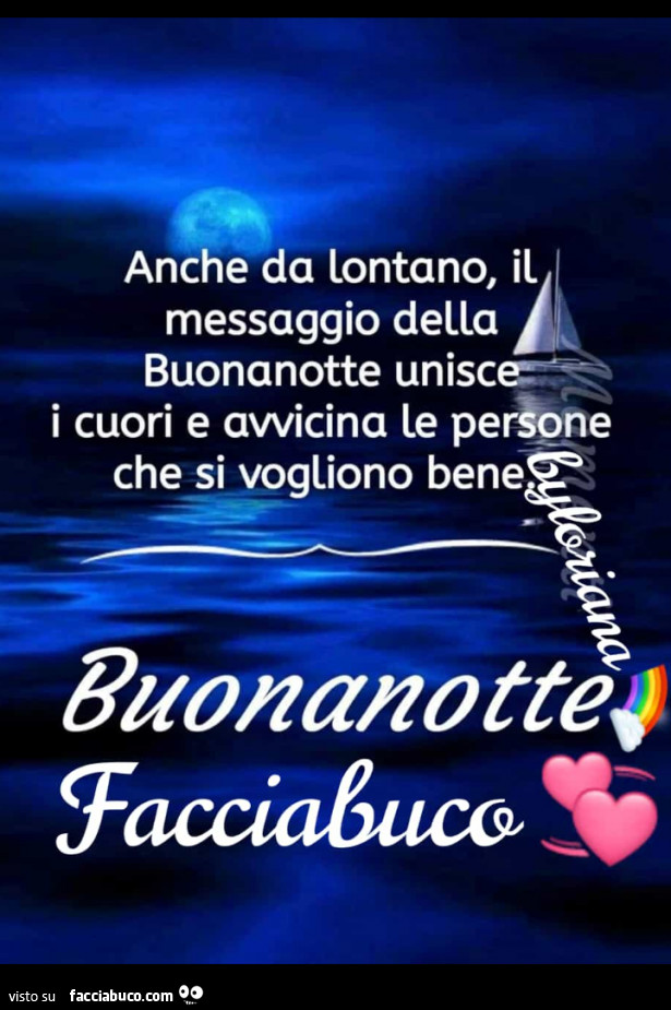Buonanotte anche da lontano
