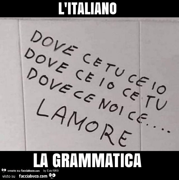 L'italiano la grammatica