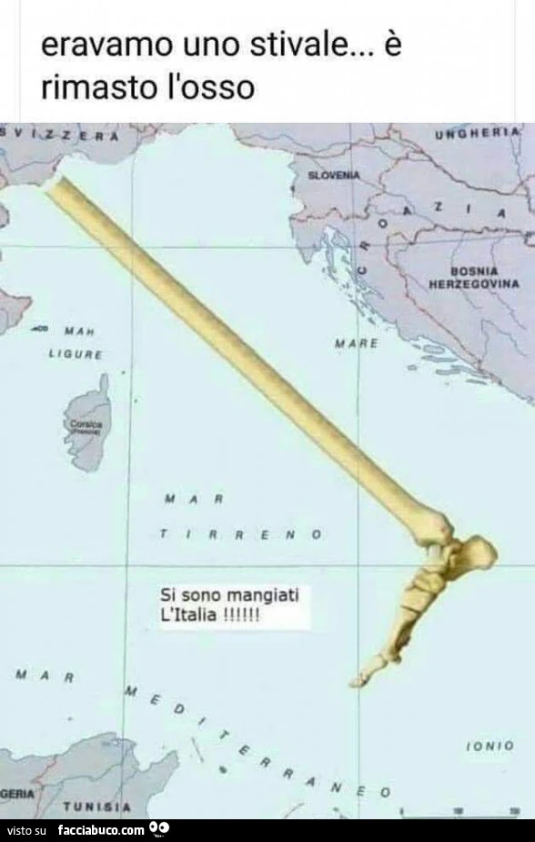 Eravamo uno stivale&hellip; è rimasto l'osso