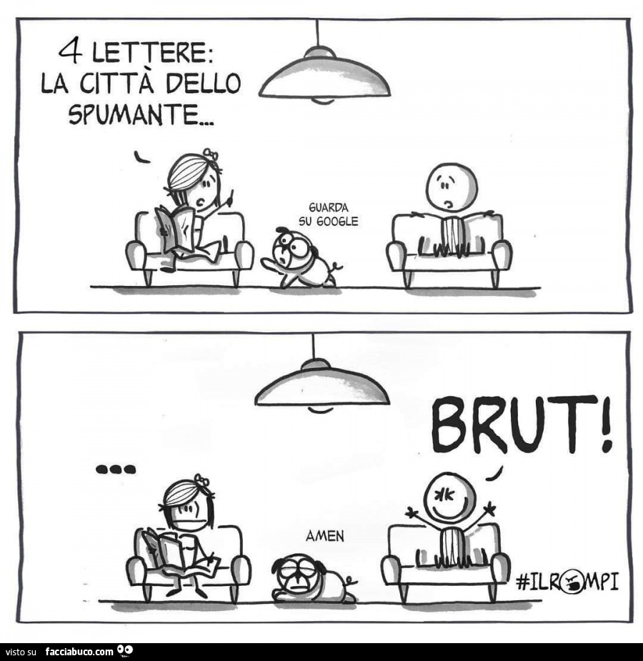 4 lettere: la città dello spumante. Brut