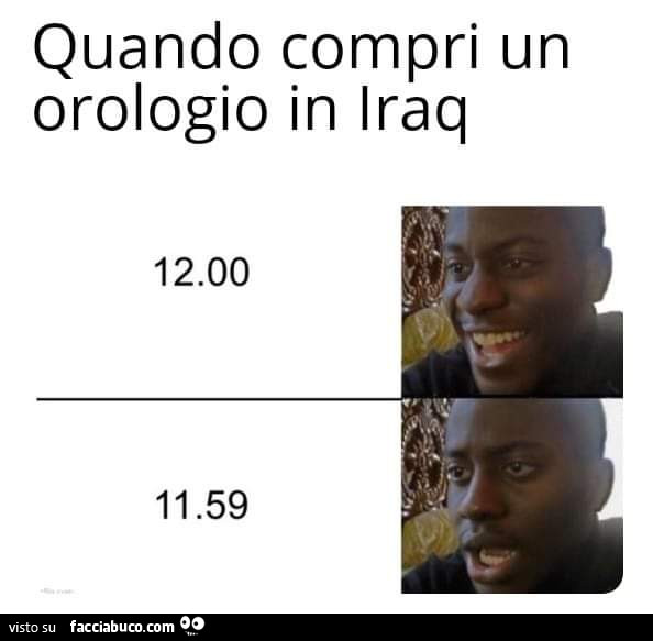 Quando compri un orologio in iraq
