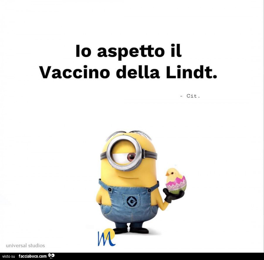 Io aspetto il vaccino della lindt