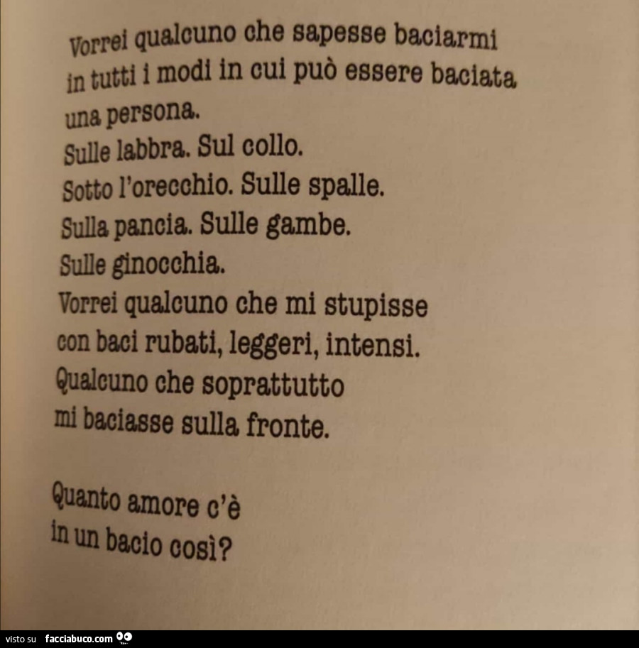 Il bacio l inizio di tutto.. Con questo oggi saluto e stacco la spina… -  Facciabuco.com