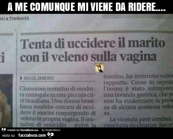 A me comunque mi viene da ridere