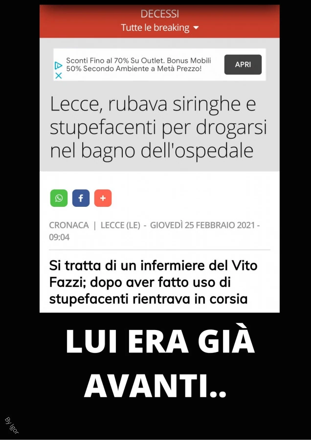 Infermiere si vaccina