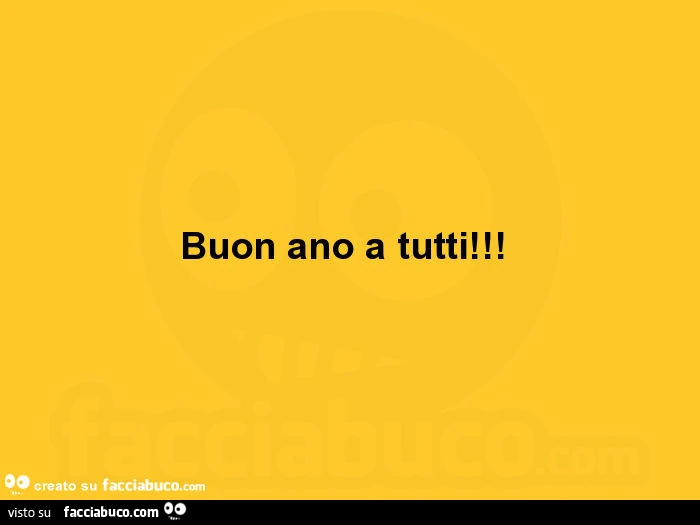 Buon ano a tutti