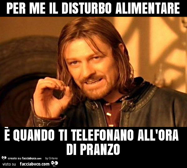 Per me il disturbo alimentare è quando ti telefonano all'ora di pranzo
