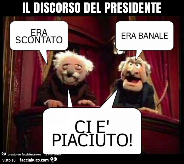 Il discorso del presidente