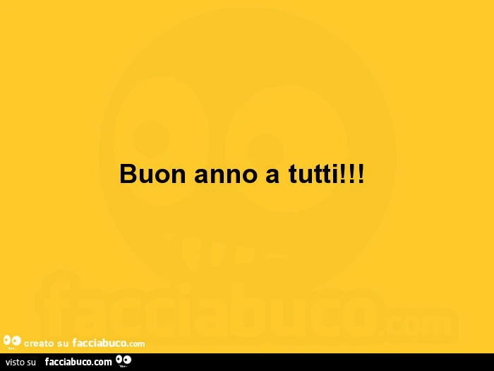 Buon anno a tutti