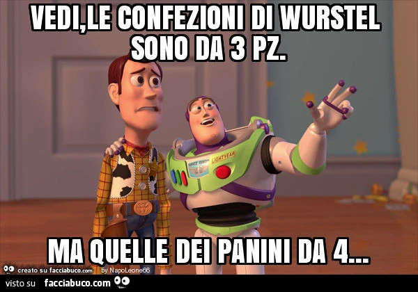 Vedi, le confezioni di wurstel sono da 3 pz. Ma quelle dei panini da 4