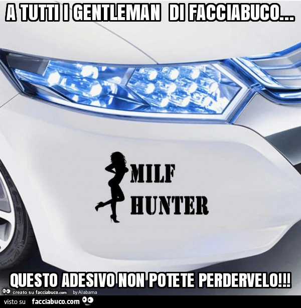 A tutti i gentleman di facciabuco… questo adesivo non potete perdervelo