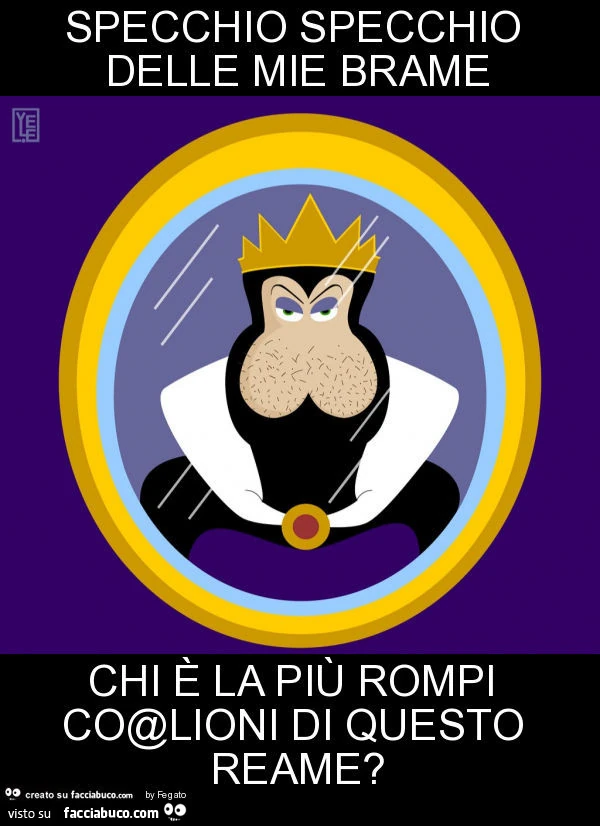 Specchio specchio delle mie brame chi è la più rompi co@lioni di questo reame?